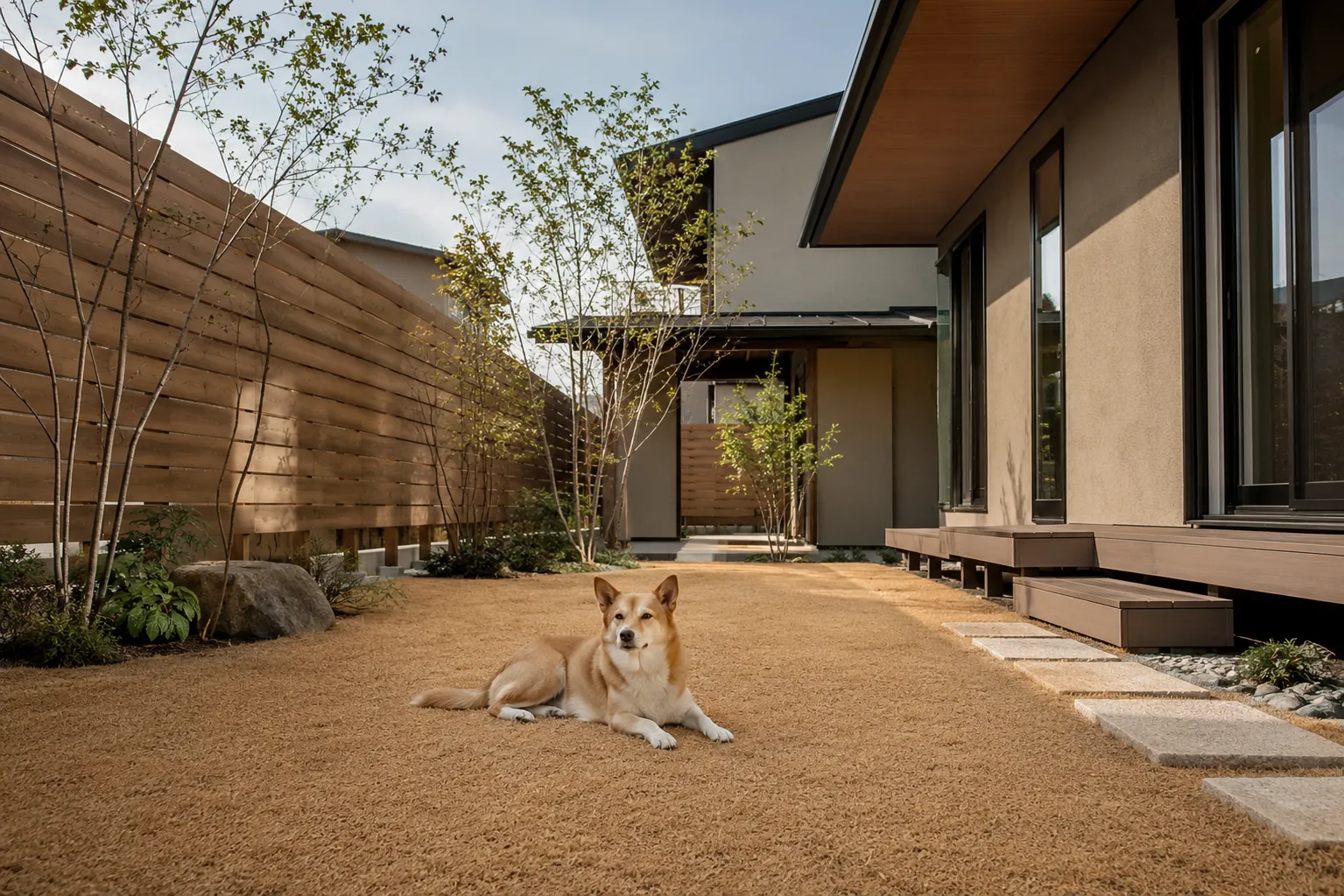 コイヤーグラウンドを施工した愛犬が過ごしやすい庭